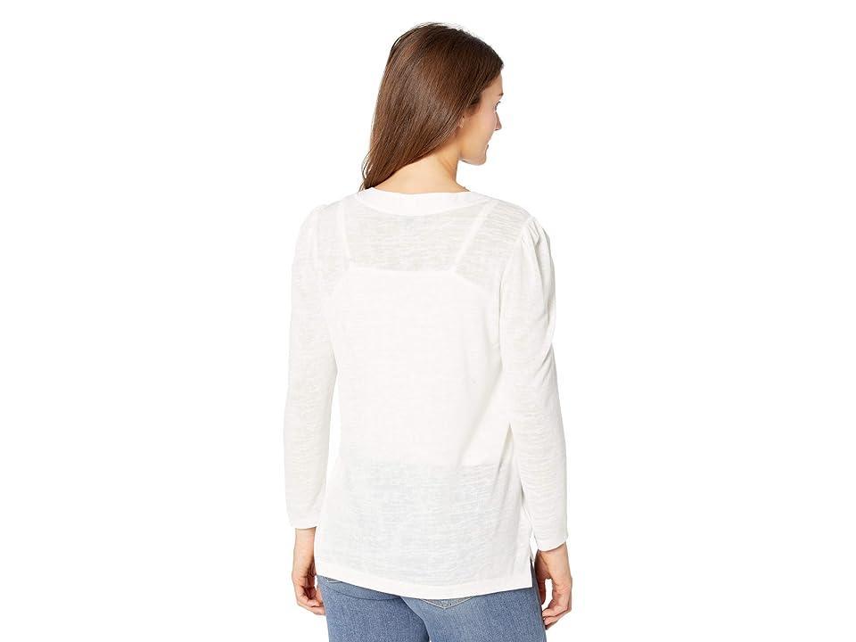 Sanctuary Pleated Sleeve Hanna Shirt (Milk) Women's Clothing Product Image