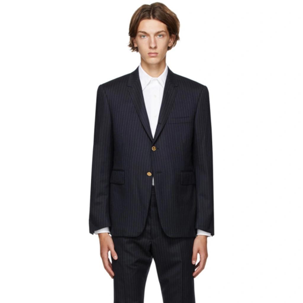 THOM BROWNE Navy Stripe Classic Blazer Product Image