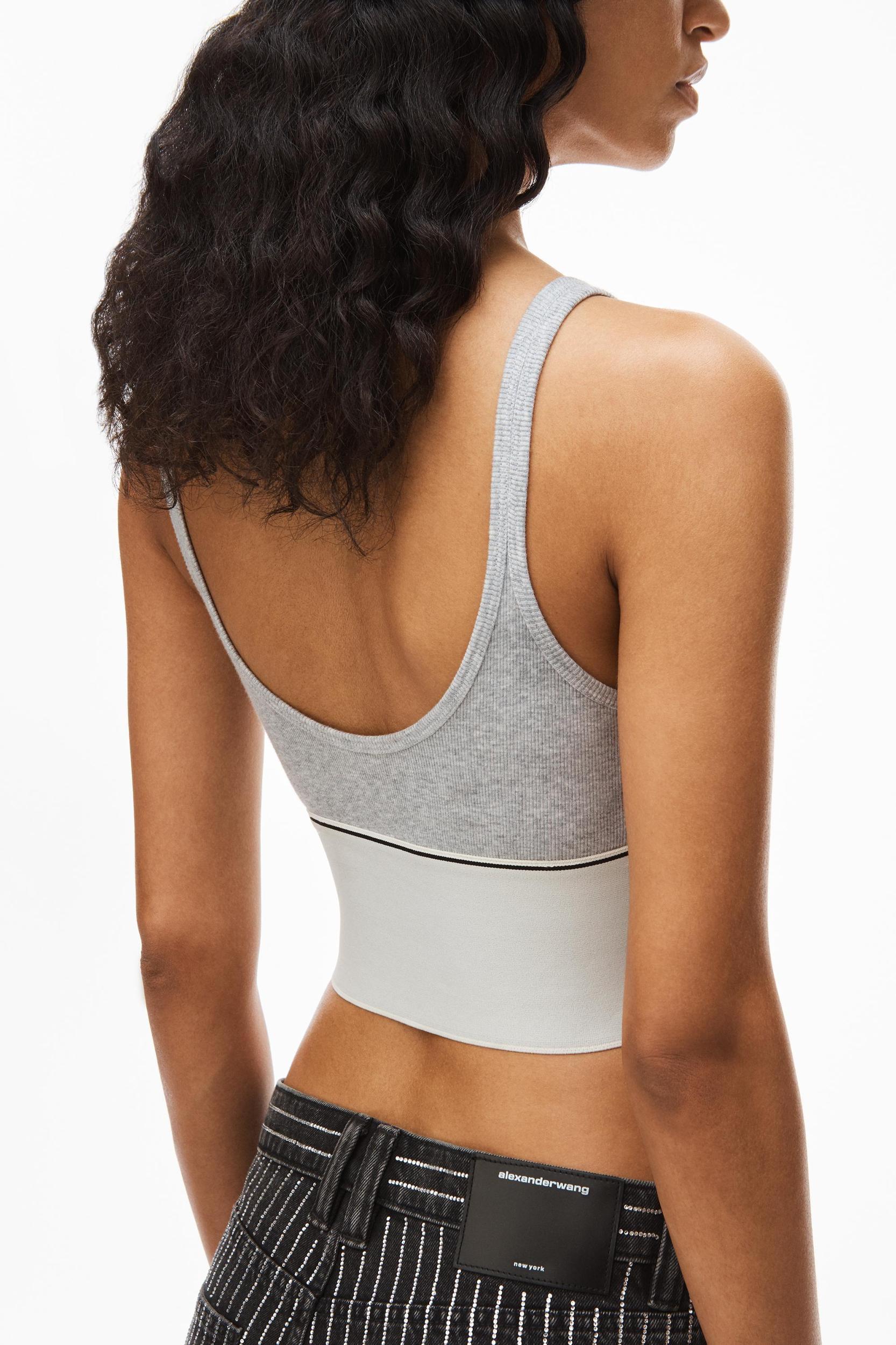 Logo Elastic Bra In Ribbed Jersey Product Image