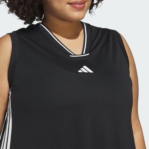 Womens adidas Tiro Cut 3-Stripes Soft Mesh Long Dress (Plus Size) Product Image