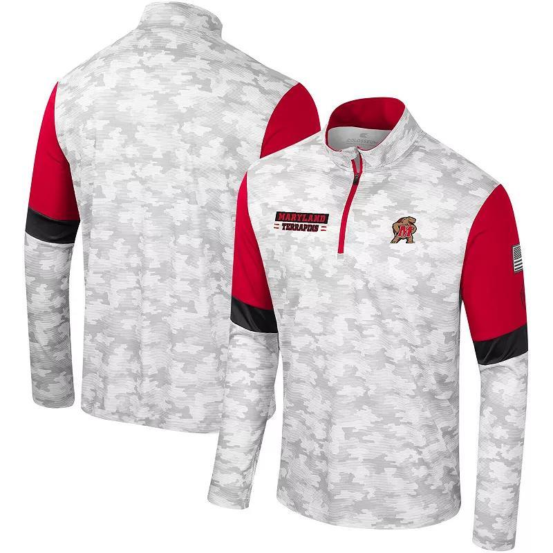 Mens Colosseum Camo Maryland Terrapins OHT Military Appreciation Tomahawk Quarter-Zip Windshirt Product Image