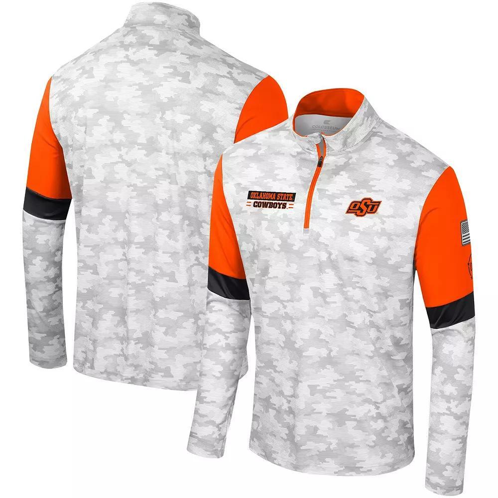 Men's Colosseum  Camo Oklahoma State Cowboys OHT Military Appreciation Tomahawk Quarter-Zip Windshirt, Size: XL, Green Product Image