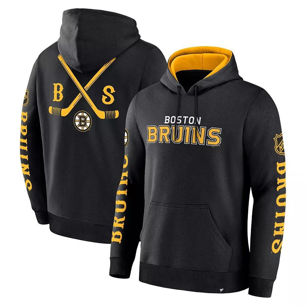 Men's Fanatics Black Boston Bruins Big City Legacy Fleece Pullover Hoodie, Size: Medium Product Image