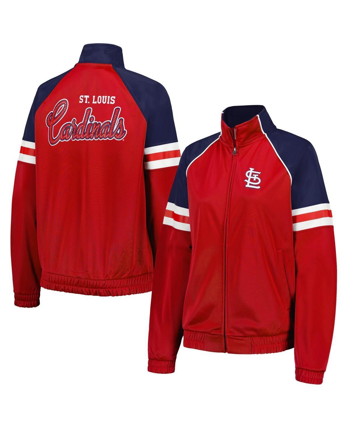 Women's G-III 4Her by Carl Banks Red St. Louis Cardinals First Place Raglan Full-Zip Track Jacket, Size: XS Product Image