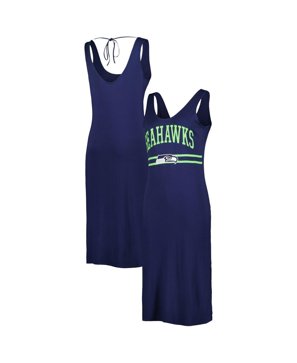 Women's G-III 4Her by Carl Banks College Navy Seattle Seahawks Training V-Neck Maxi Dress, Size: 2XL, Blue Product Image