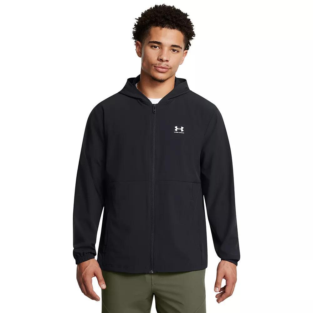 Men's Under Armour Vibe Woven Hooded Windbreaker Jacket, Size: XXL, Marine Od Green Product Image