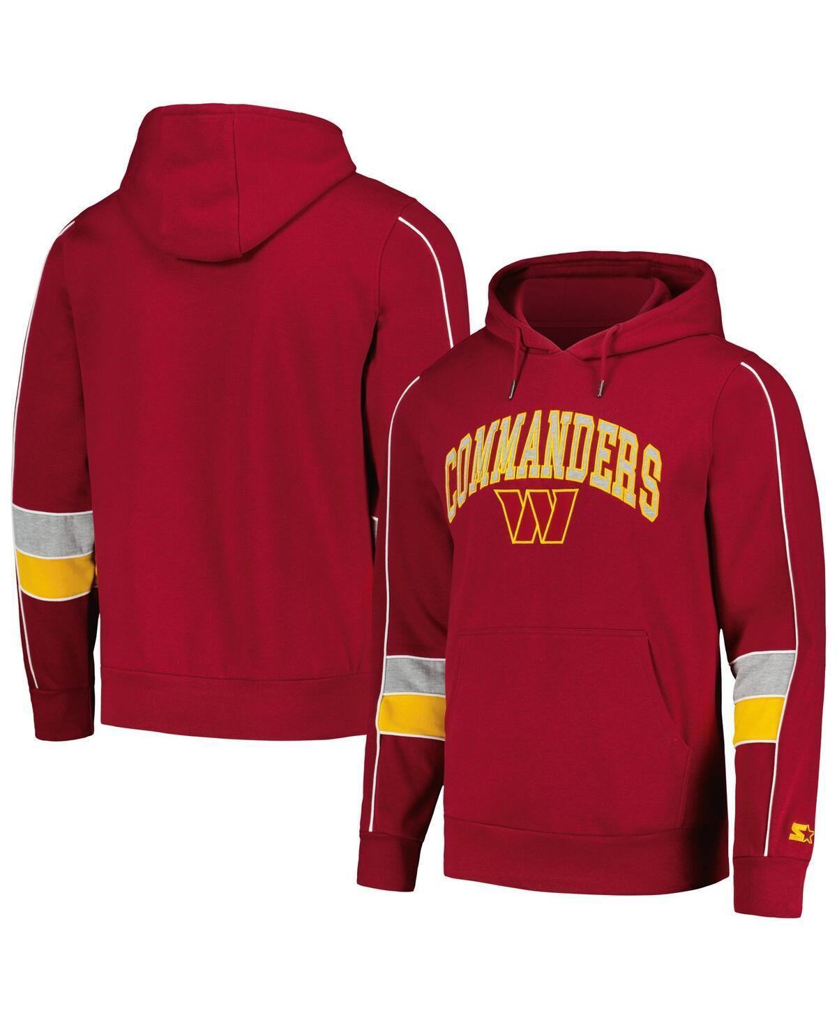 Men's Starter Red Tampa Bay Buccaneers Captain Pullover Hoodie, Size: Medium Product Image