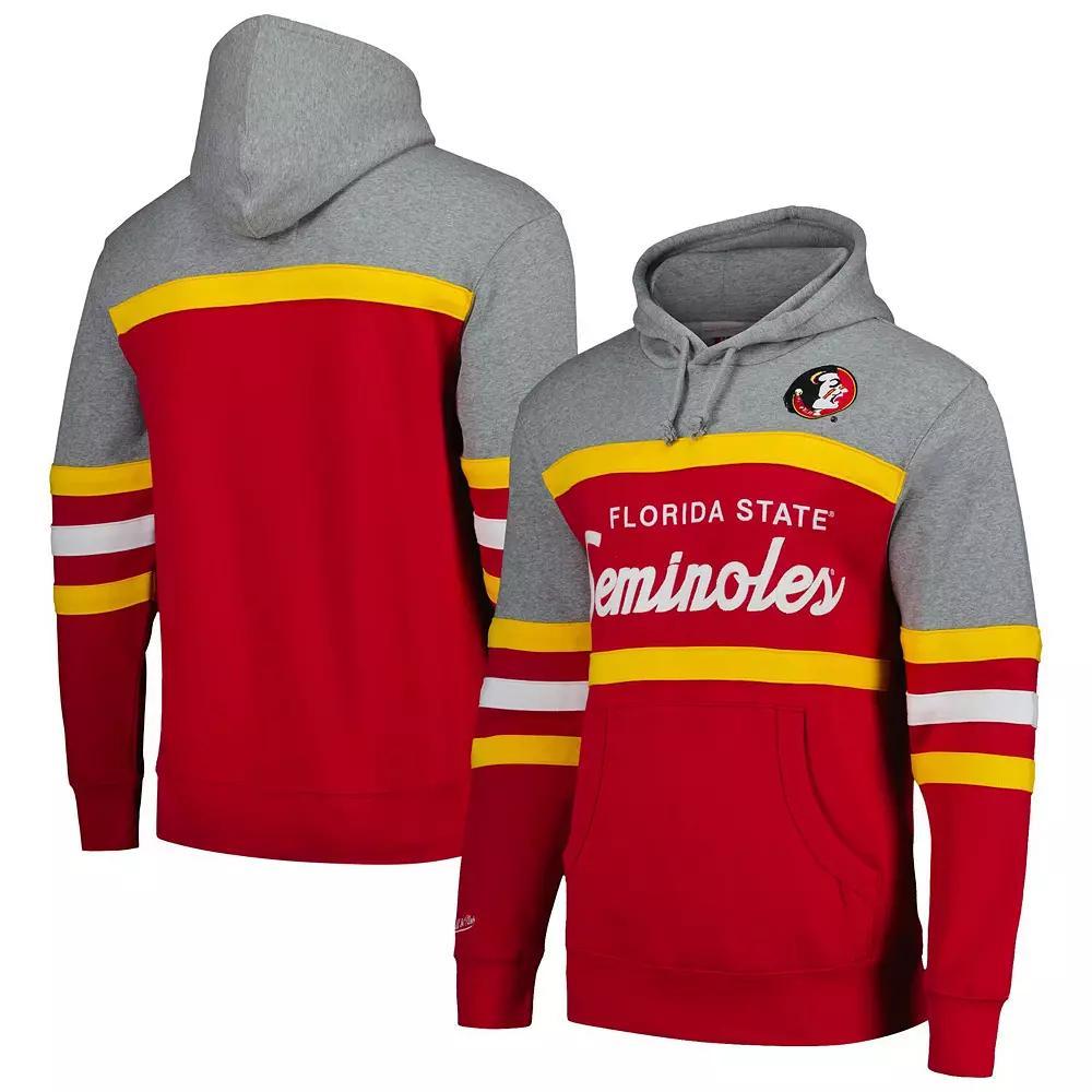 Men's Mitchell & Ness Garnet Florida State Seminoles Head Coach Pullover Hoodie, Size: Medium, Red Product Image
