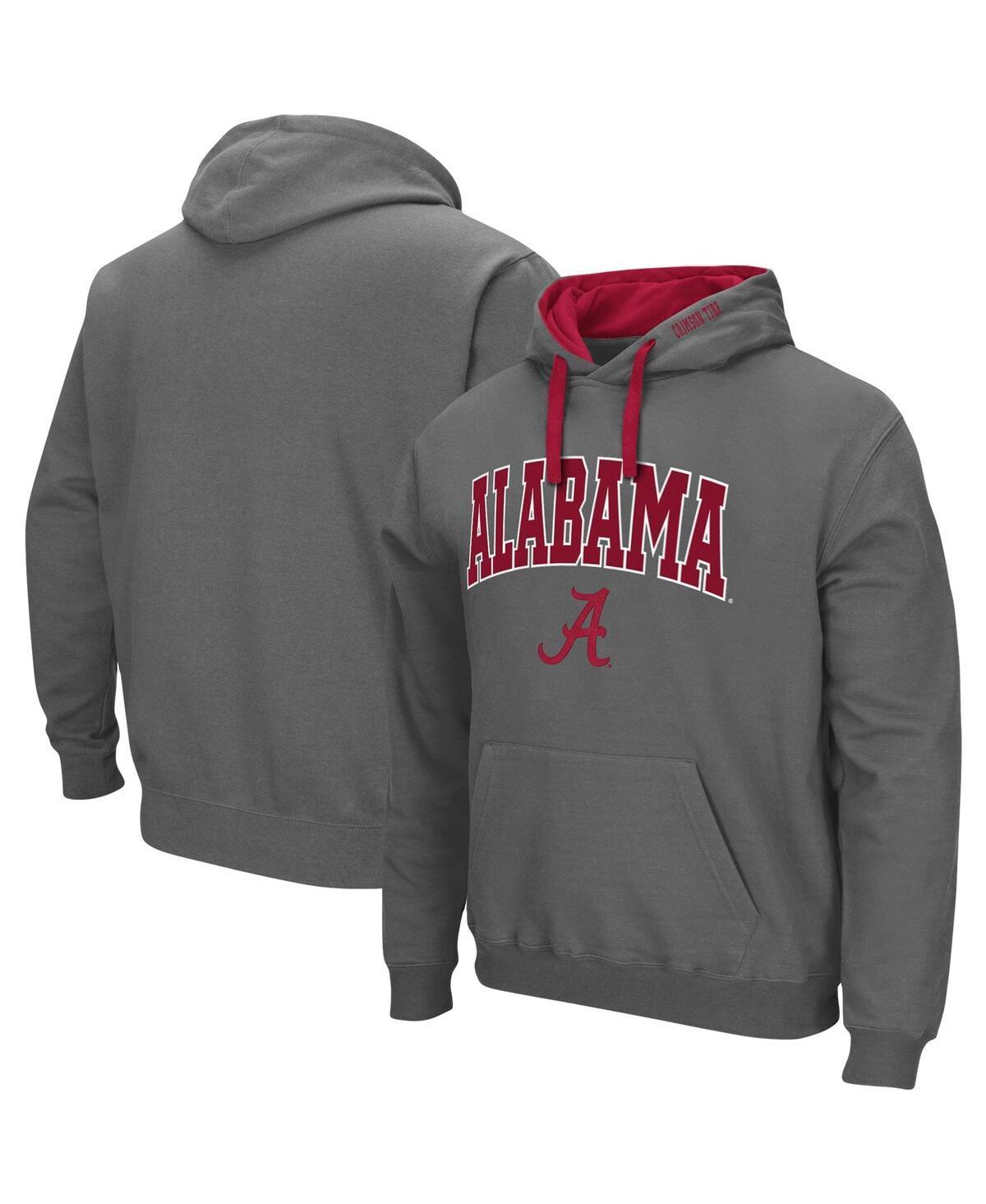 Men's Colosseum Charcoal Alabama Crimson Tide Big & Tall Arch & Logo 2.0 Pullover Hoodie, Size: 2XB Product Image
