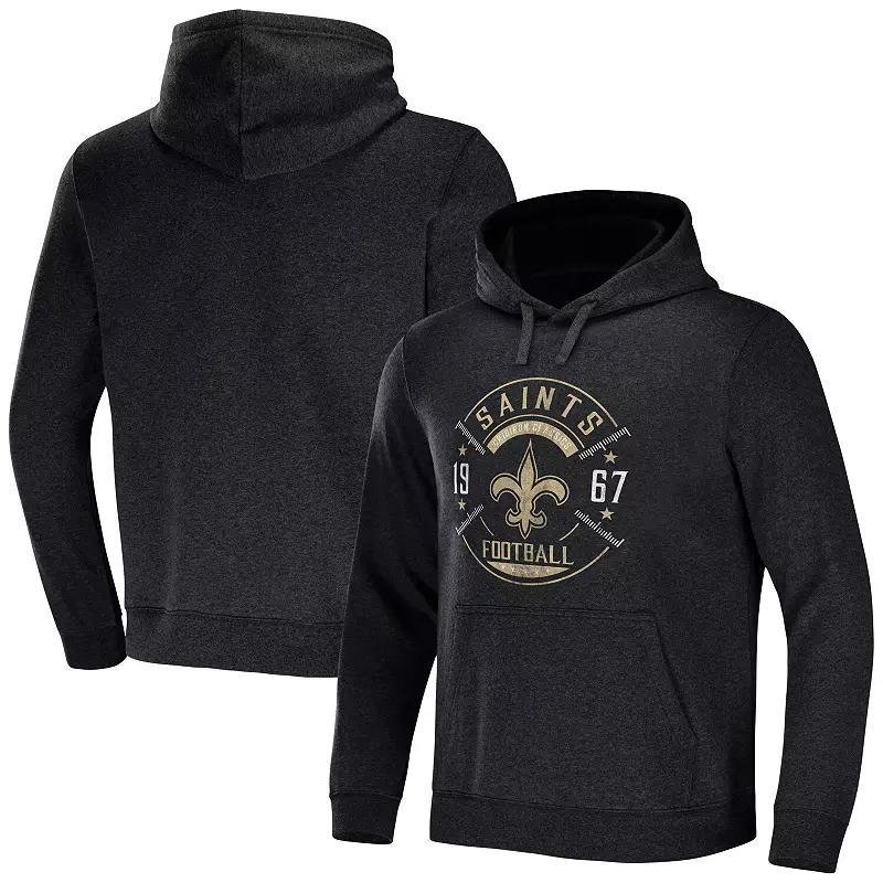 Men's NFL x Darius Rucker Collection by Fanatics Heather Charcoal Carolina Panthers Radar Pullover Hoodie, Size: 2XL Product Image