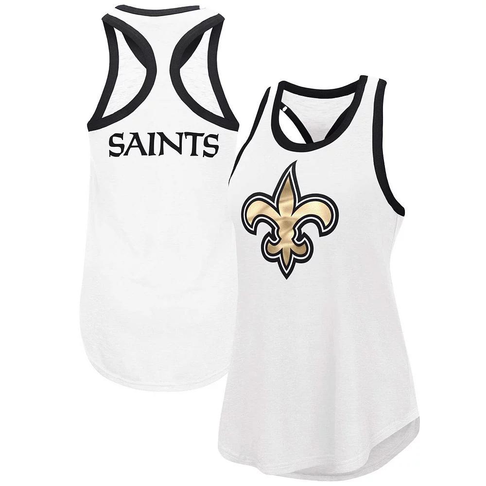 Women's G-III 4Her by Carl Banks White New Orleans Saints Tater Tank Top, Size: Large Product Image