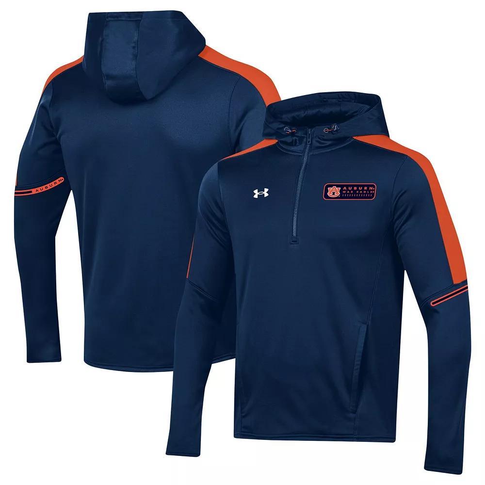 Men's Under Armour Navy Auburn Tigers 2023 Sideline Quarter-Zip Hoodie, Size: 2XL, Blue Product Image