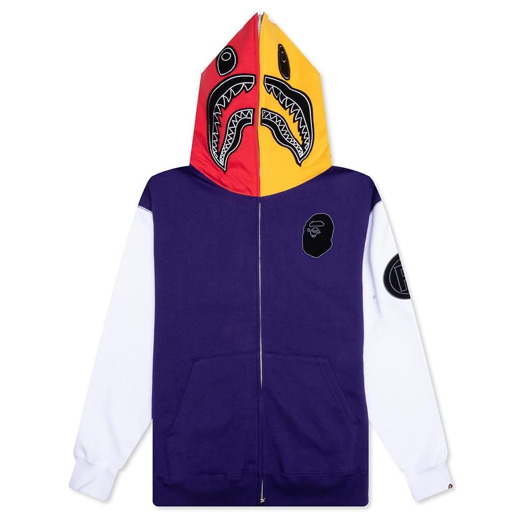 Shark Full Zip Hoodie US - Navy Male Product Image
