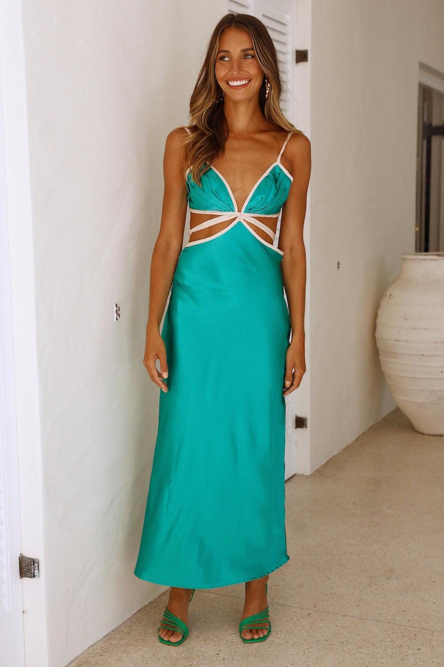 Imaginary Nights Maxi Dress Green Product Image