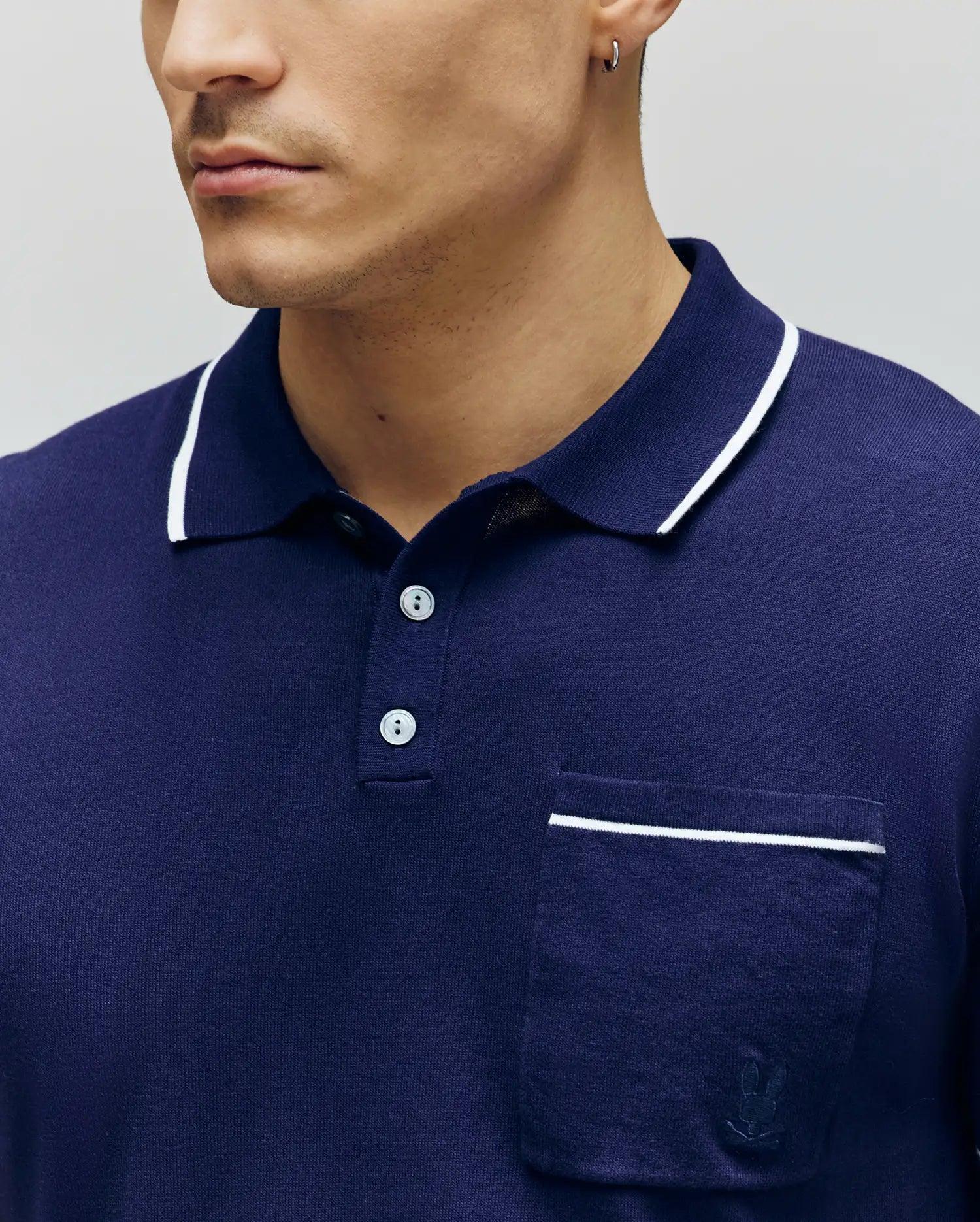 MENS LONGFORD FINE KNIT POLO - B6E500F200 Product Image