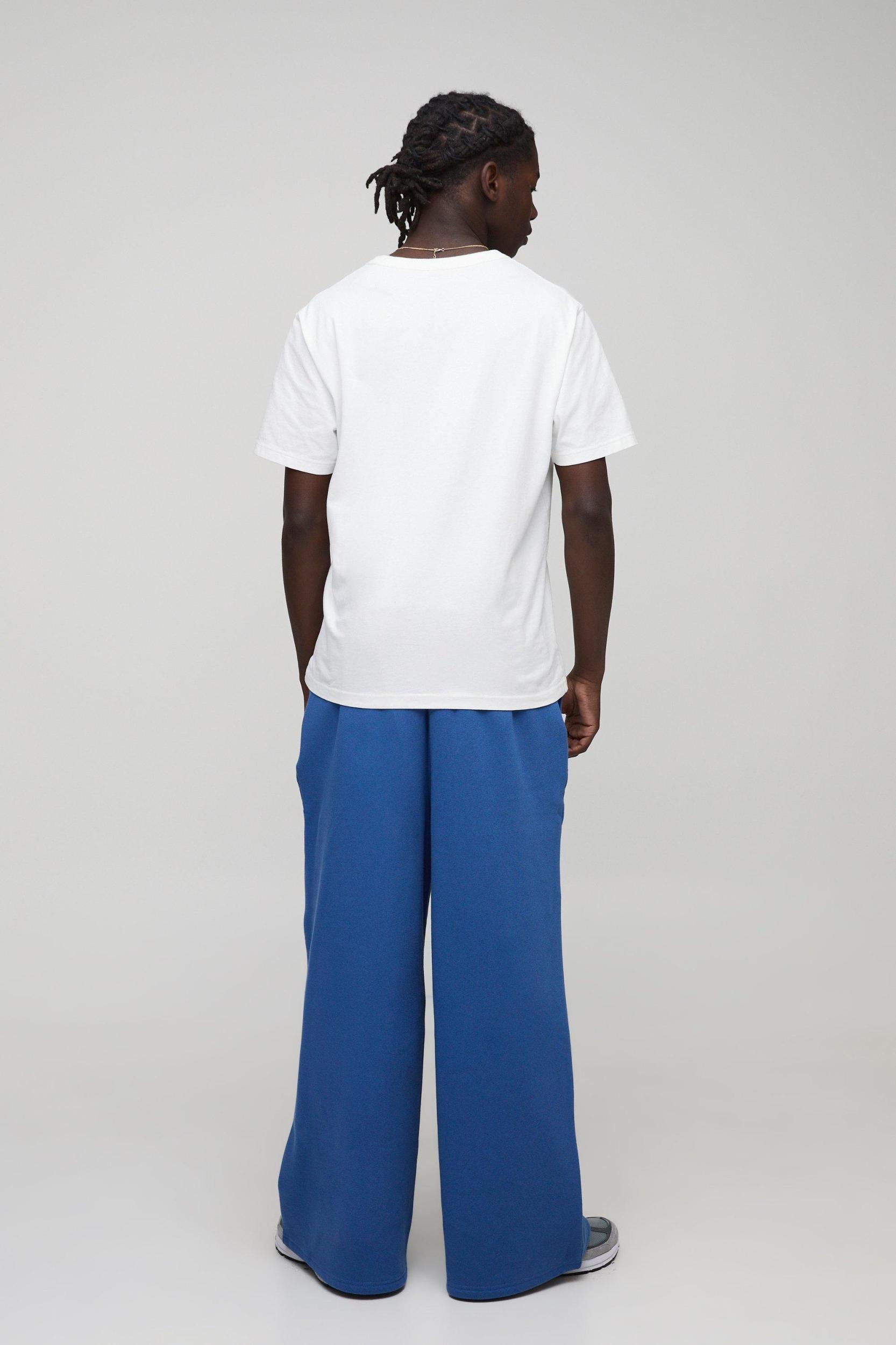 Extreme Wide Leg Man Spray Wash Sweatpants | boohooMAN USA Product Image