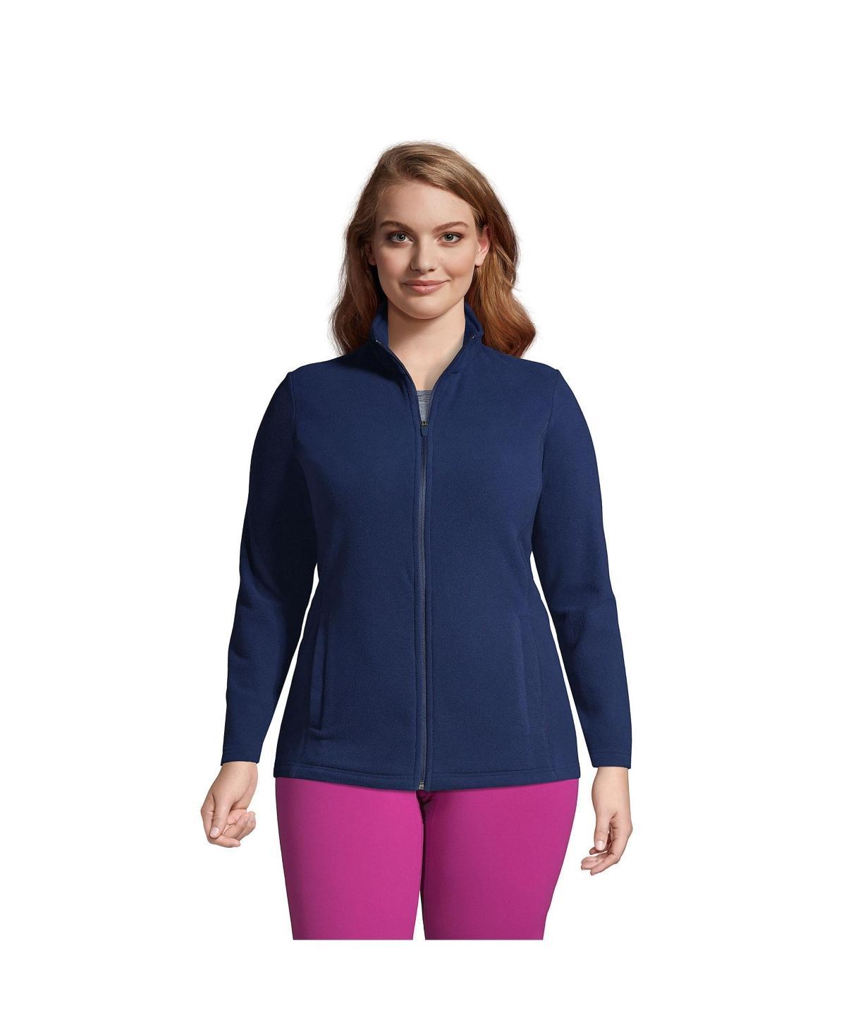 Plus Size Lands' End Full Zip Fleece Jacket, Women's, Size: 2XL, Rich Red Product Image