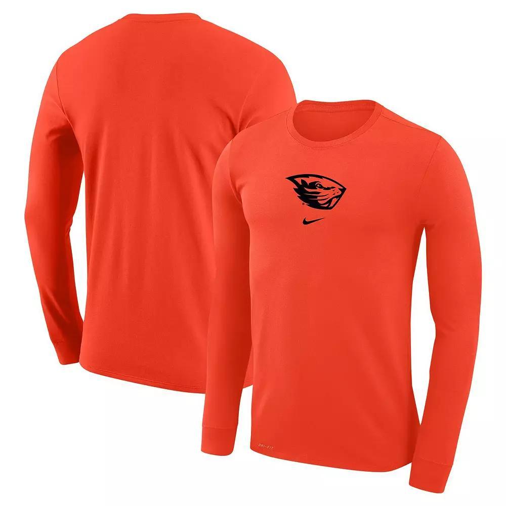 Men's Nike  Orange Oregon State Beavers Basketball Shootaround Long Sleeve T-Shirt, Size: Large Product Image