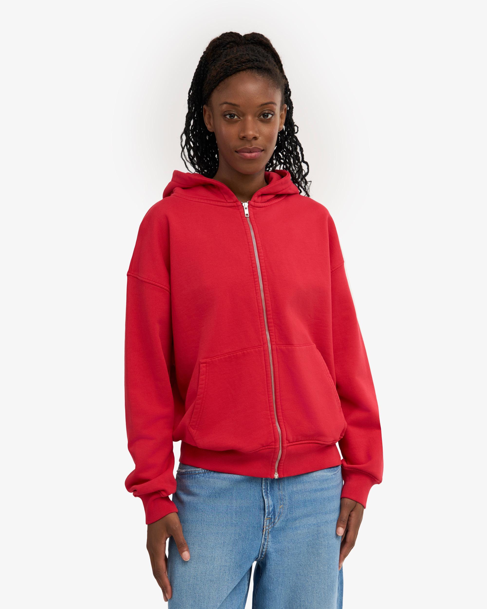 Organic Oversized Zip Hood - Ivory White Product Image