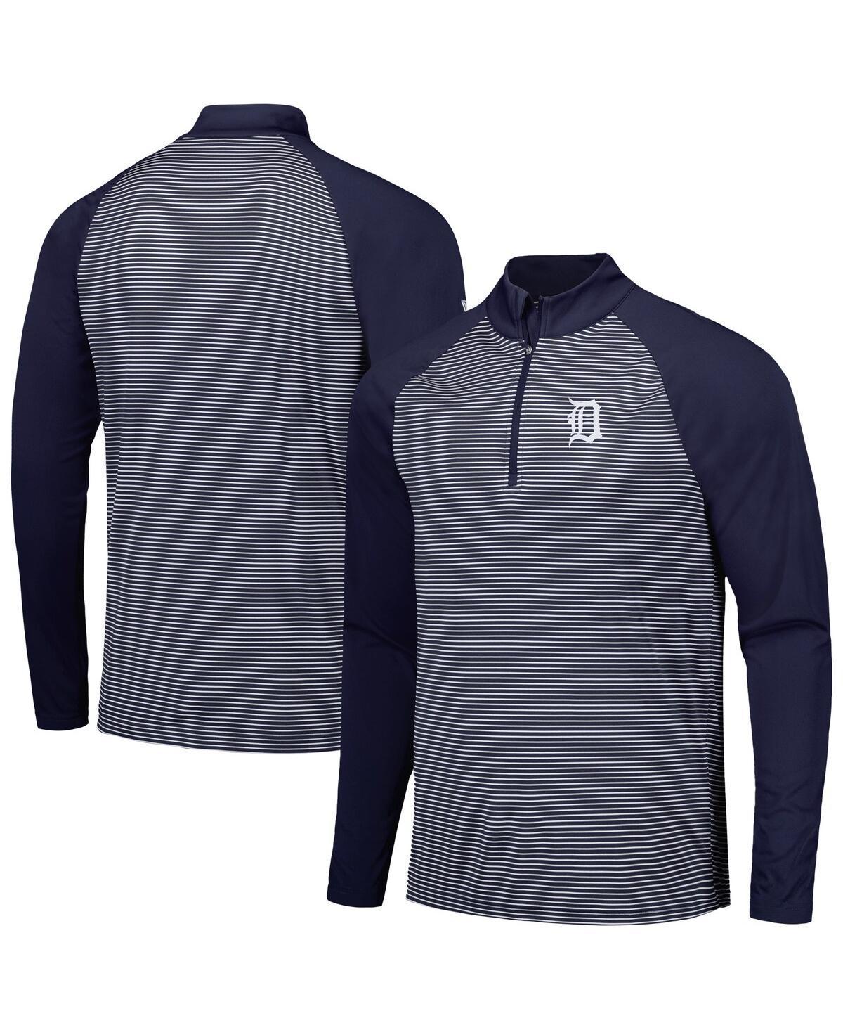 Men's Levelwear Royal Milwaukee Brewers Charter Striped Raglan Quarter-Zip Top, Size: XL, Blue Product Image