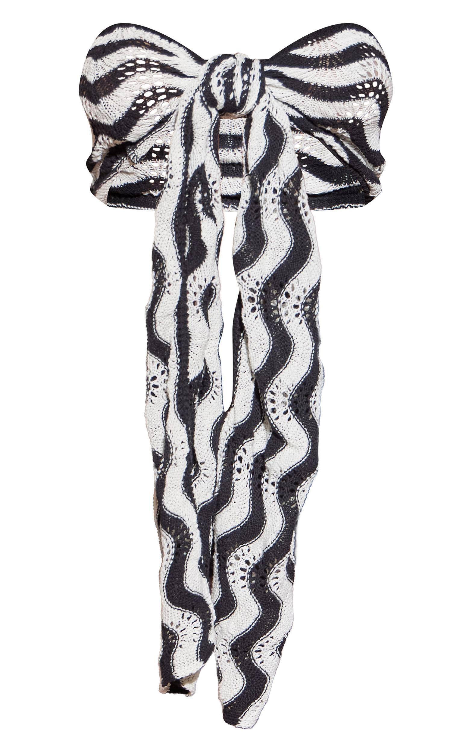Monochrome Wave Knit Multiway Top Product Image