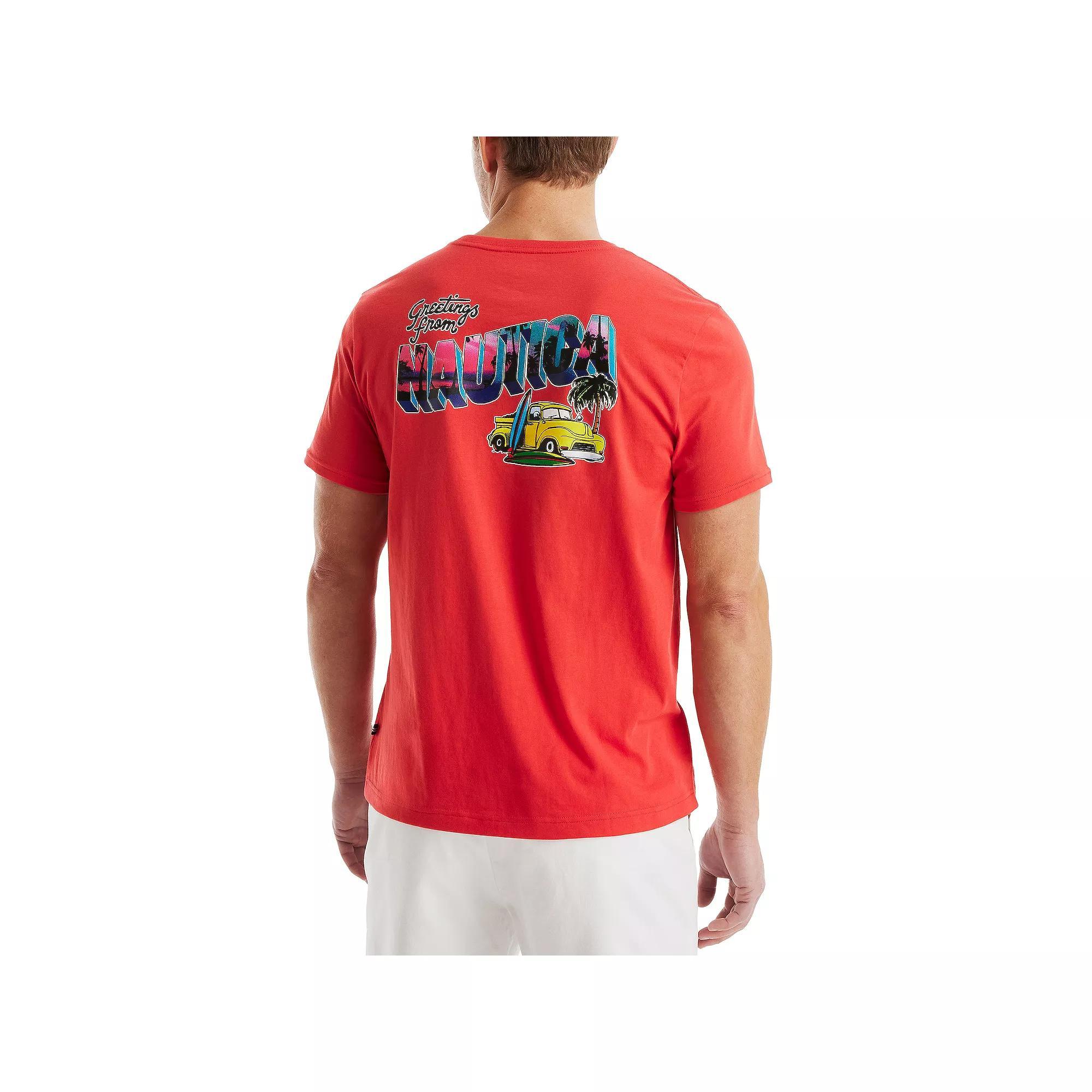Men's Nautica Graphic T-Shirt, Size: Large, Postcard Product Image