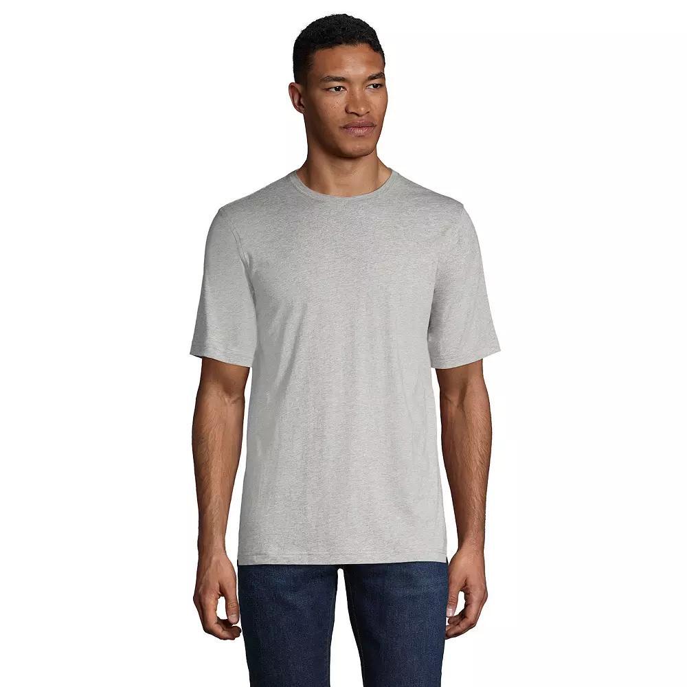 Big & Tall Lands' End Supima Tee, Men's, Size: 2XB, Light Gray Grey Product Image