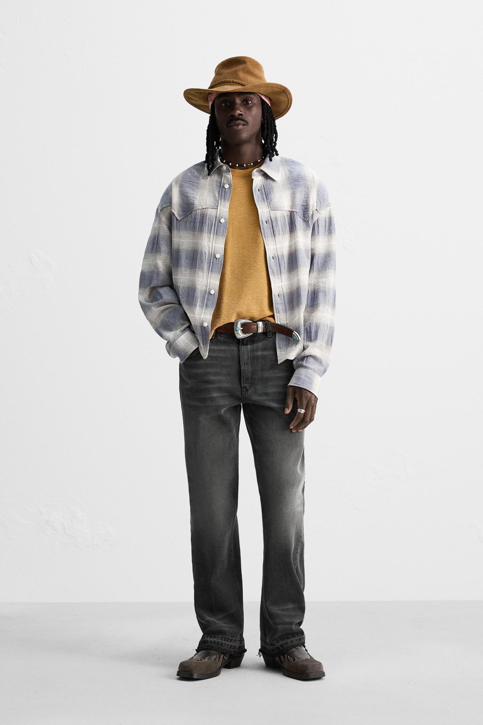 TEXTURED PLAID SHIRT Product Image