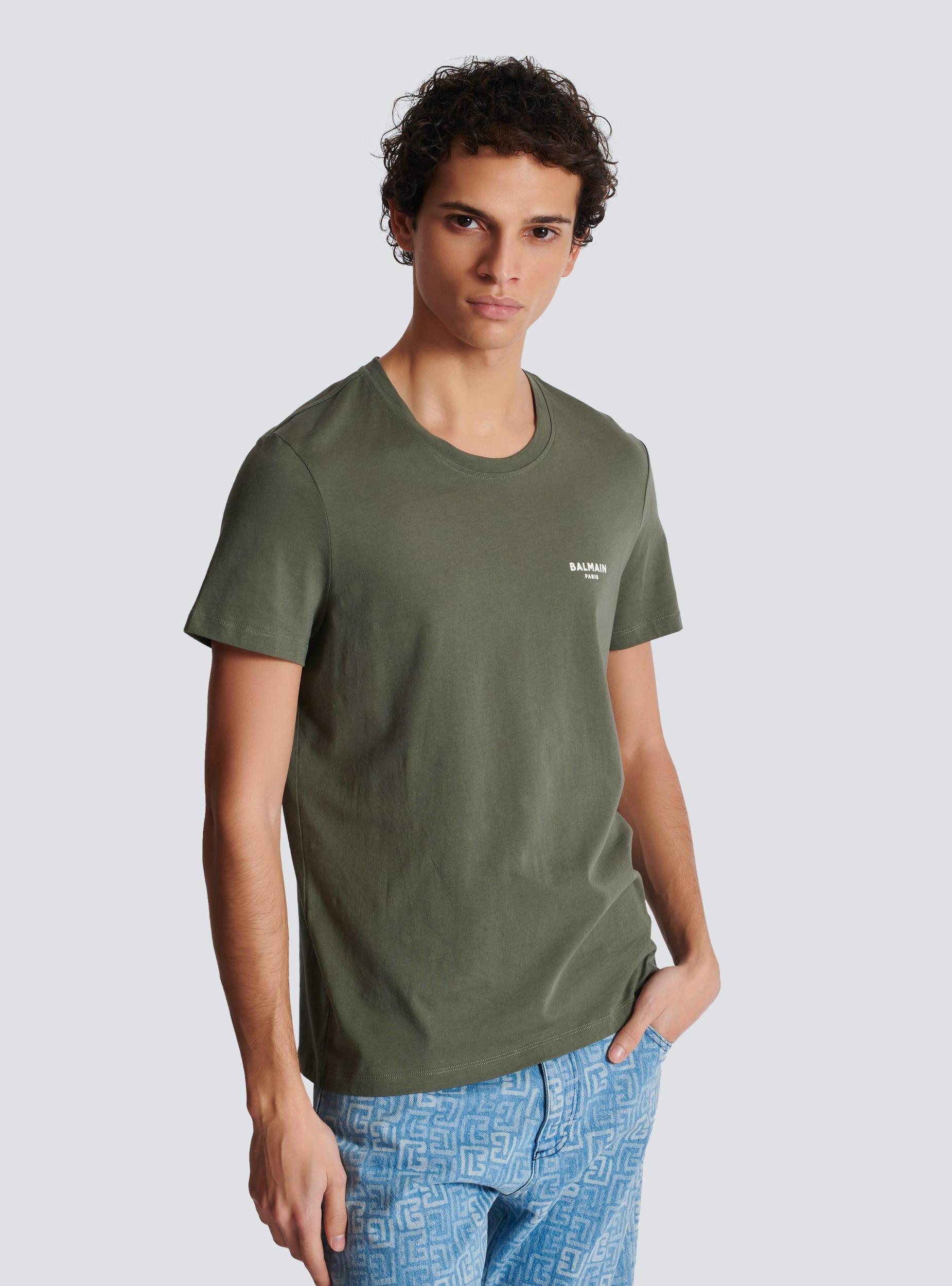 Balmain Paris flocked short-sleeved T-shirt Product Image