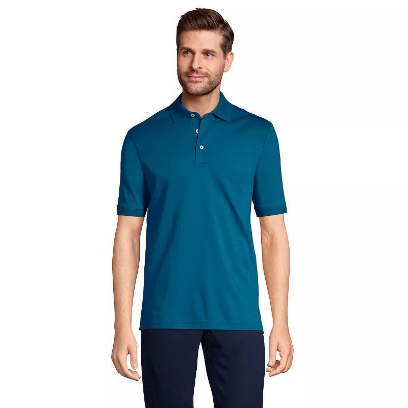Big & Tall Lands' End Super Soft Supima Polo, Men's, Size: XXL Tall, Pale Grey Blue Product Image