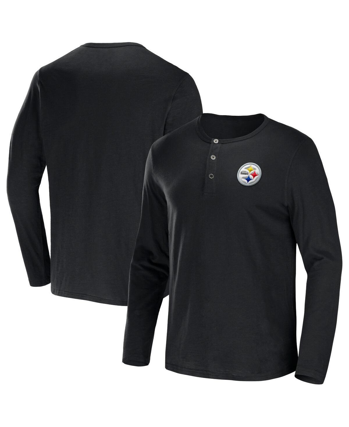 Mens NFL x Darius Rucker Collection by Fanatics Chicago Bears Slub Jersey Henley Long Sleeve T-Shirt Blue Product Image