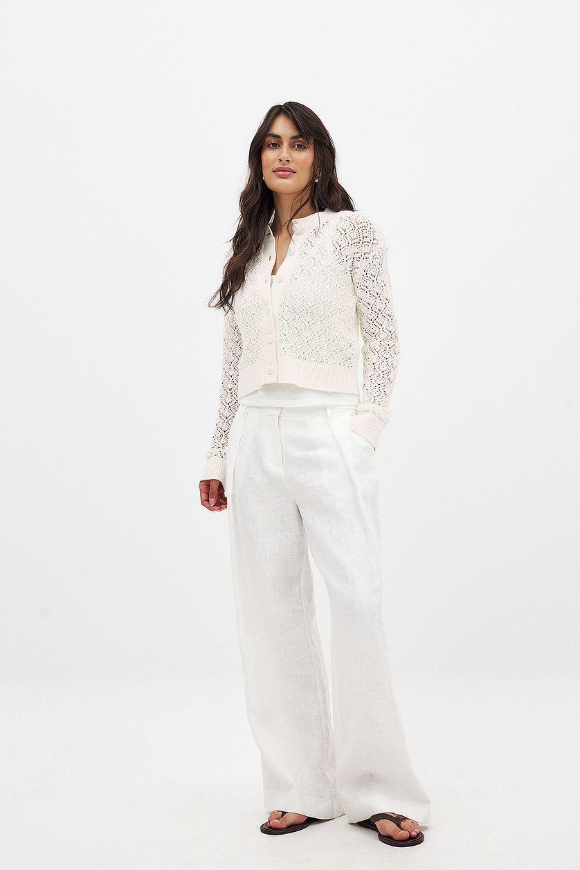 Knitted Pointelle Cardigan Product Image