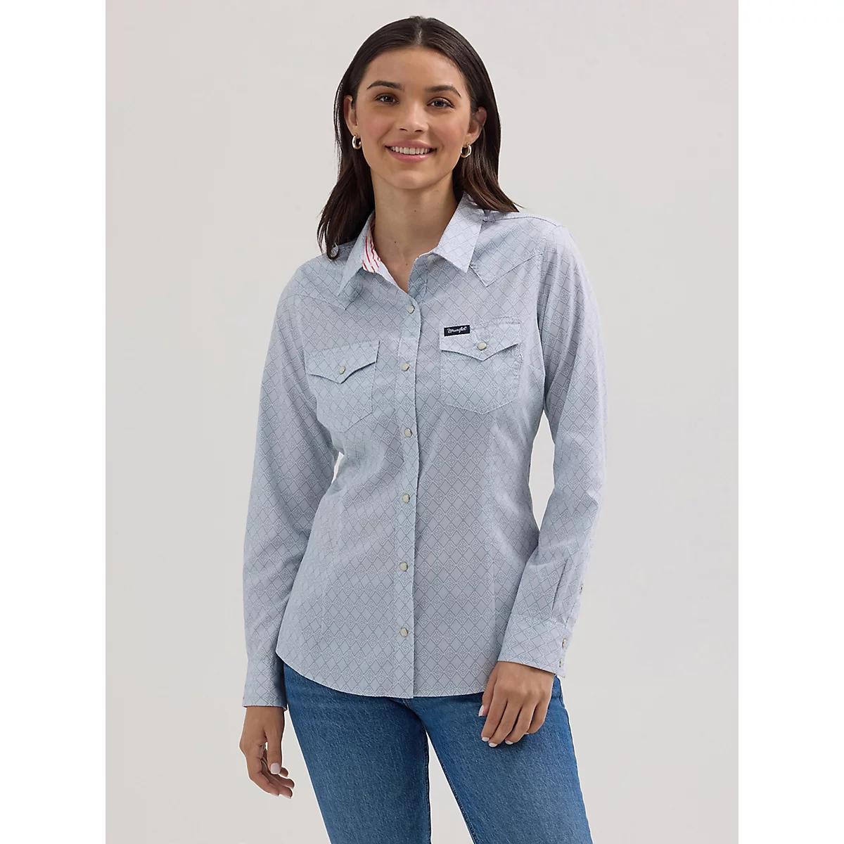 Women's Wrangler All Occasion Western Snap Shirt Stripe Product Image