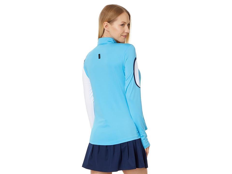 Jamie Sadock Long Sleeve 1/4 Zip Pullover (Electra) Women's Clothing Product Image