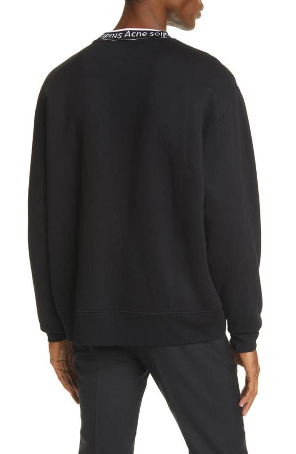 ACNE STUDIOS Black Jacquard Logo Sweatshirt Product Image
