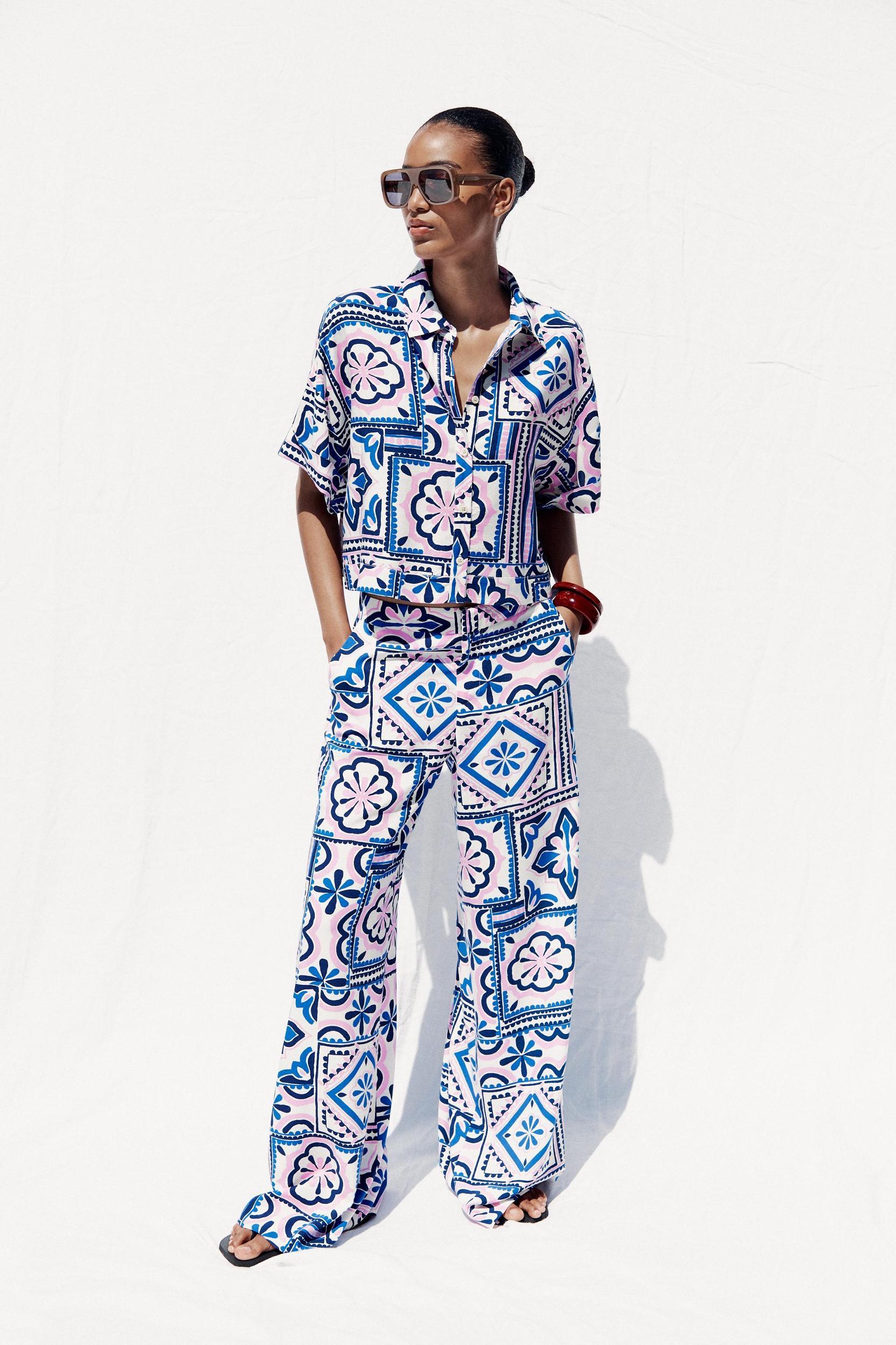 PRINTED PALAZZO PANTS Product Image
