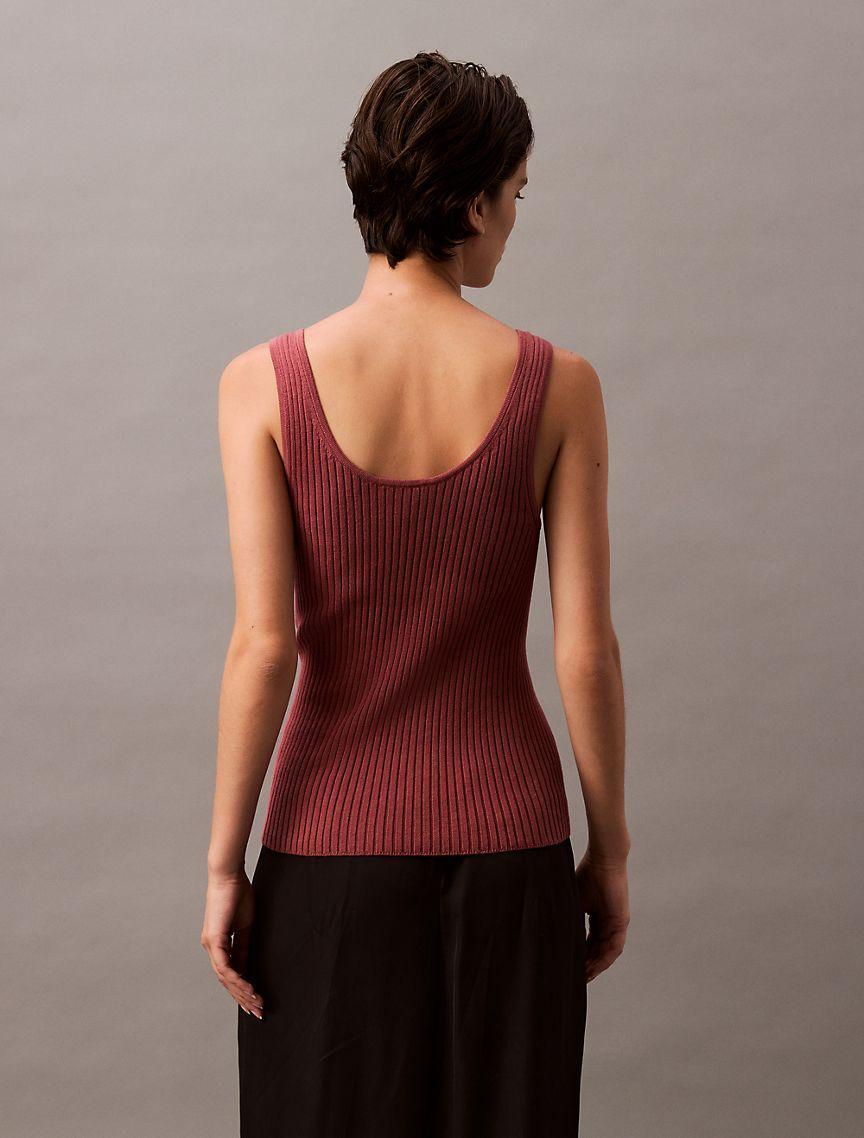 Cotton Rib Sweater Tank Top Product Image
