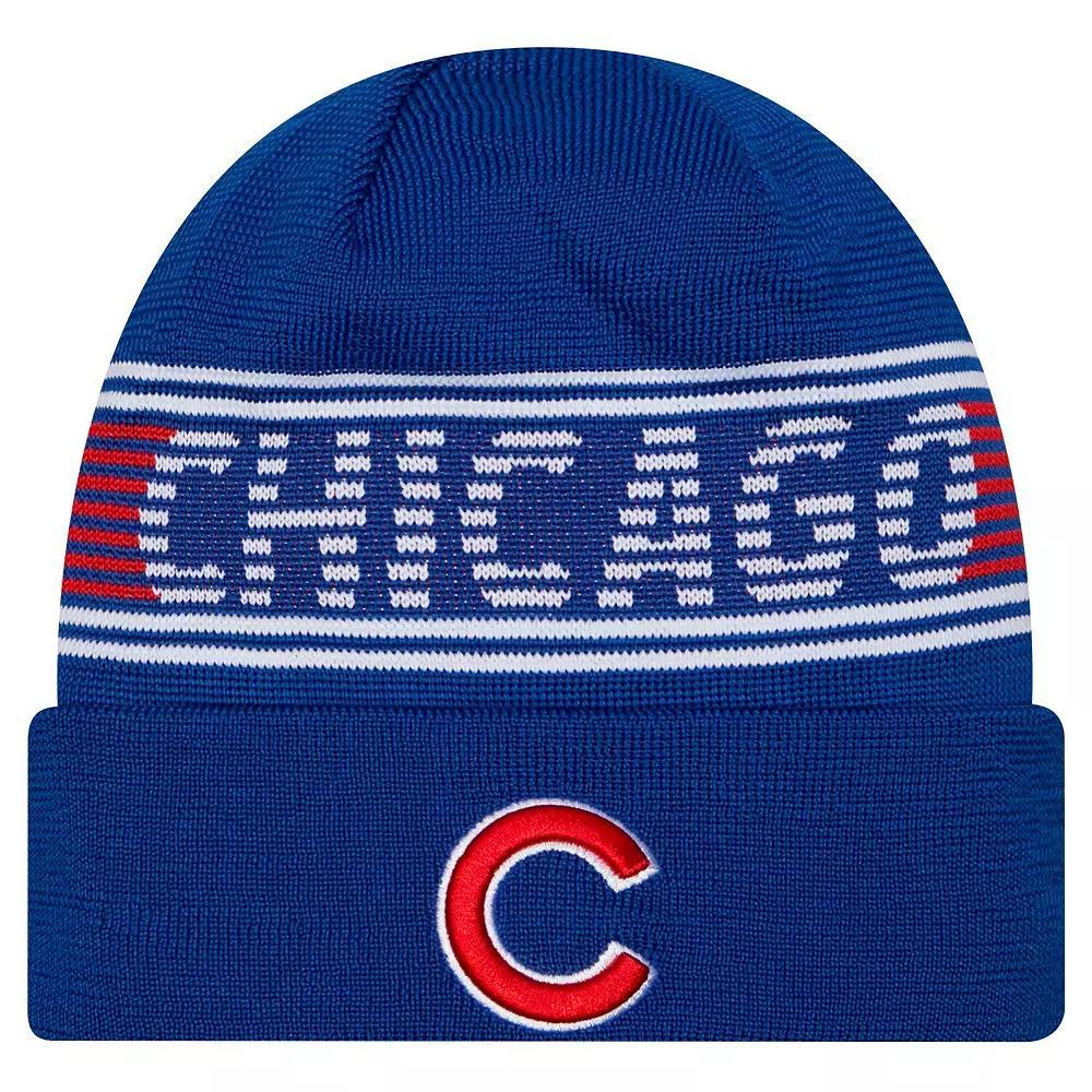 Men's New Era  Royal Chicago Cubs Authentic Collection Cuffed Knit Hat, Blue Product Image