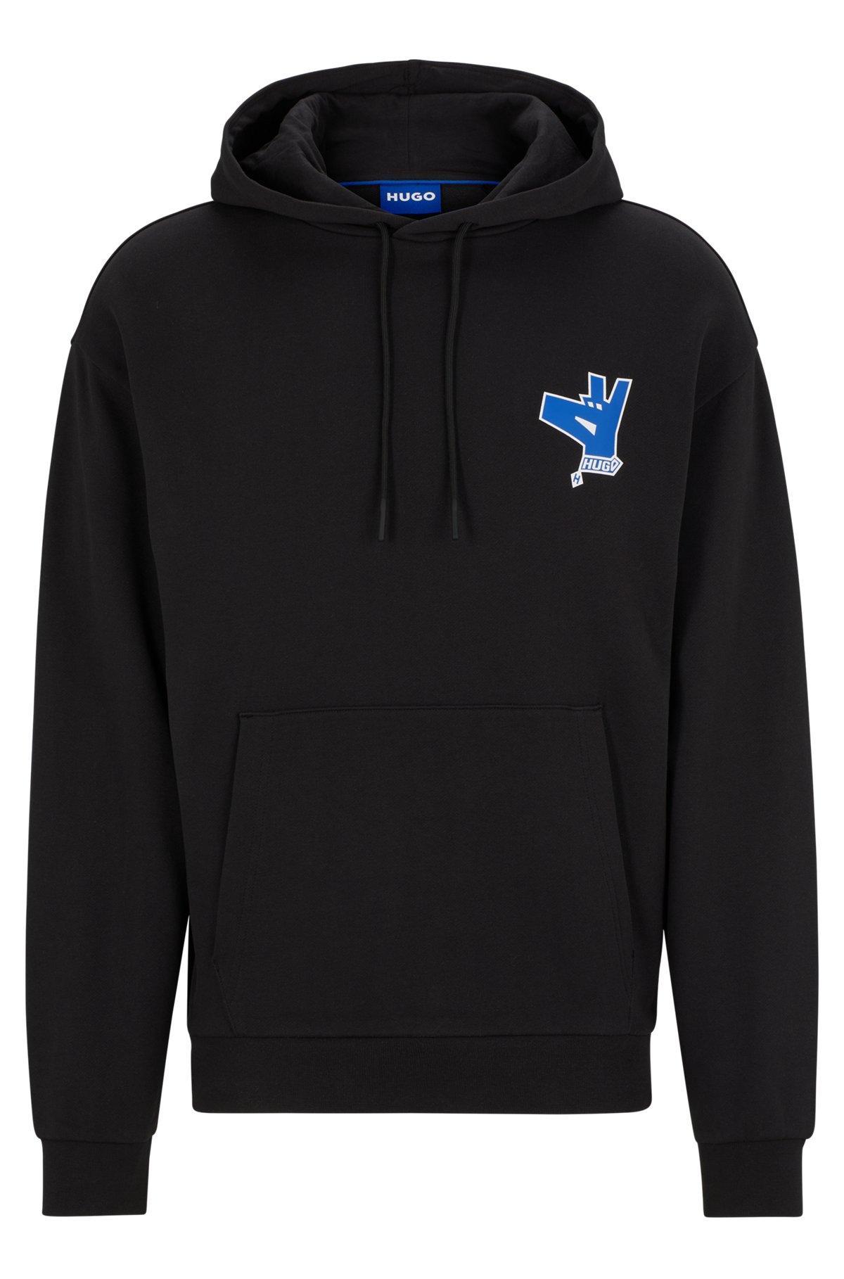 Cotton-terry hoodie with new-season logo artwork Product Image