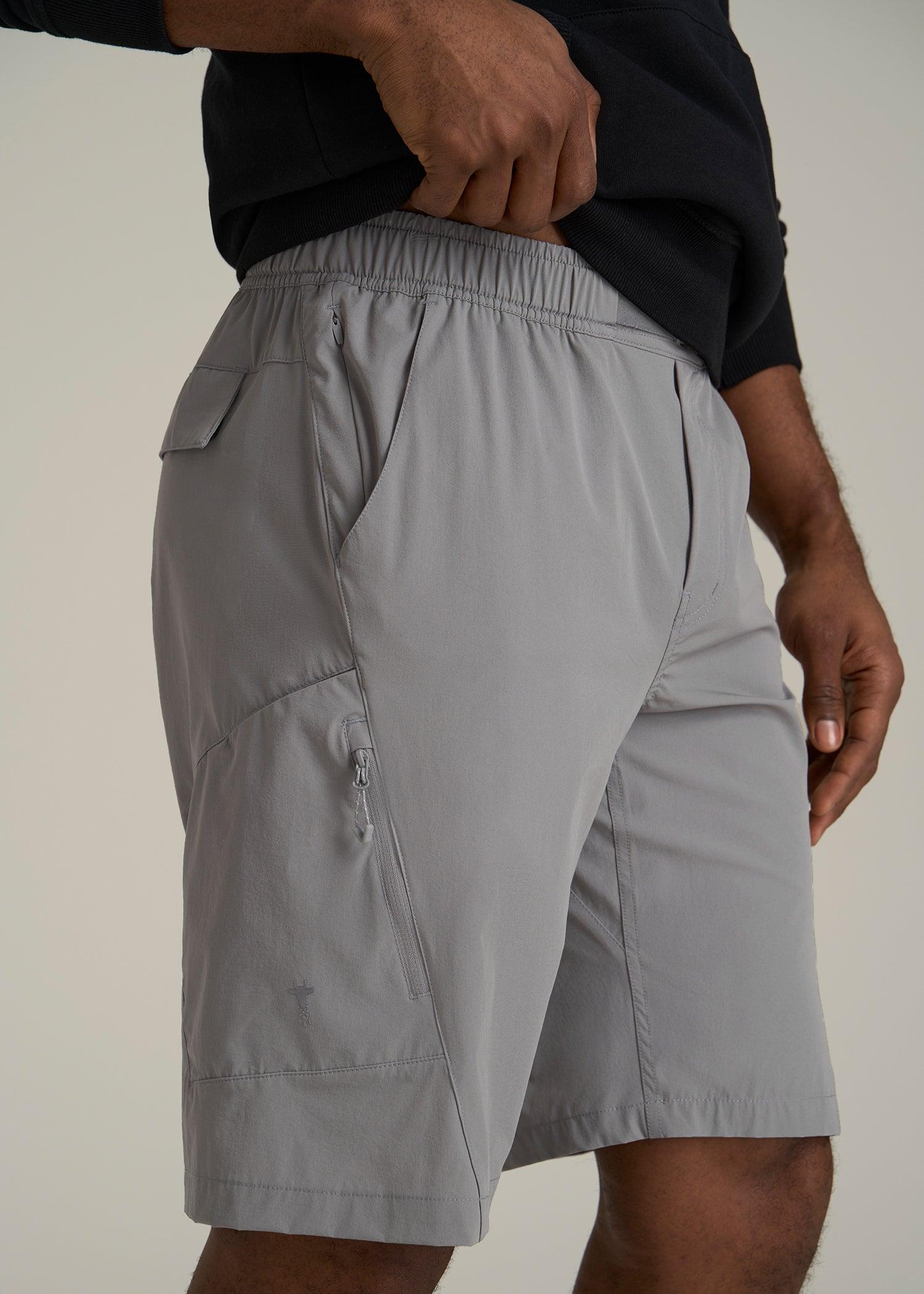 10 Pocket Hiking Short for Tall Men in Pebble Grey Product Image