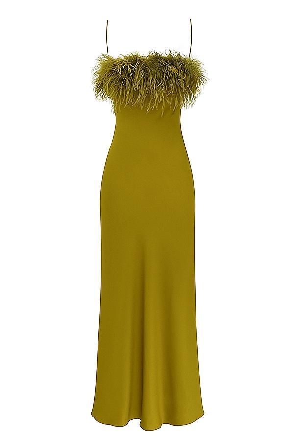 Renee  chartreuse maxi dress Product Image