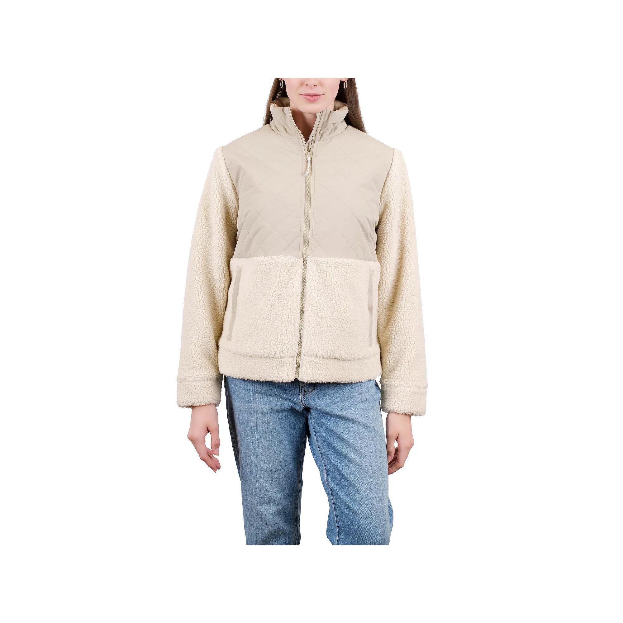 Women's Mountain and Isles Sherpa Jacket with Quilted Upper, Size: XS, Green Product Image