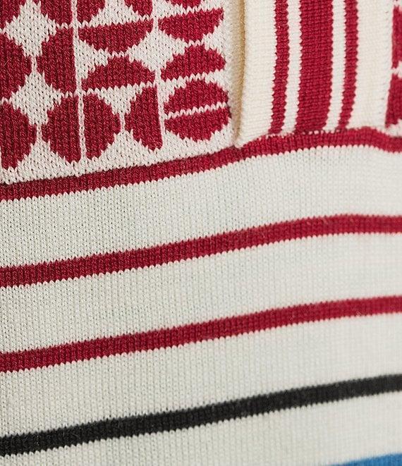 Murano The Murano Show Collection Jacquard Striped Short Sleeve Polo Shirt Product Image