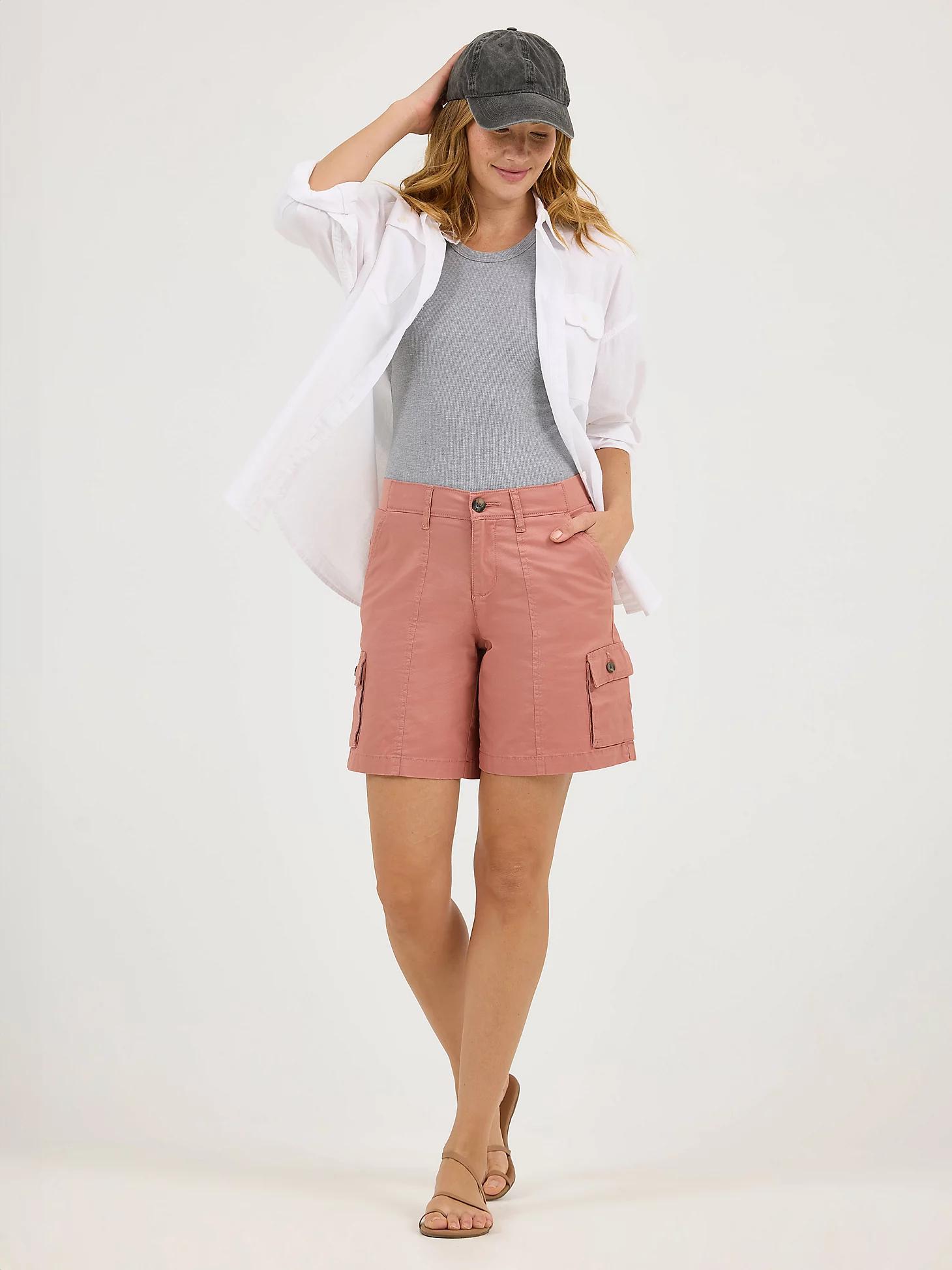 Women's Ultra Lux Comfort with Flex-to-Go Relaxed Fit Cargo Short | Women's Shorts | Lee® Product Image