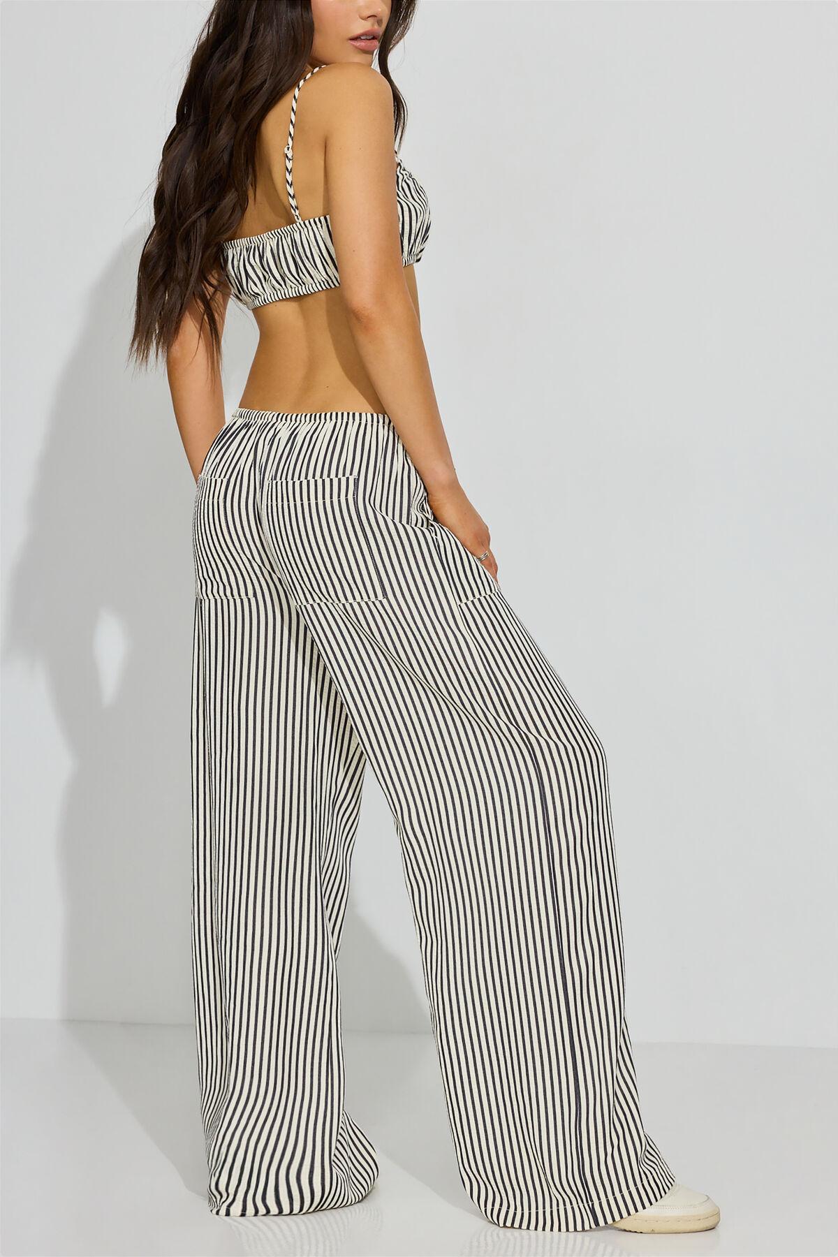 Striped Pull-On Pants Product Image