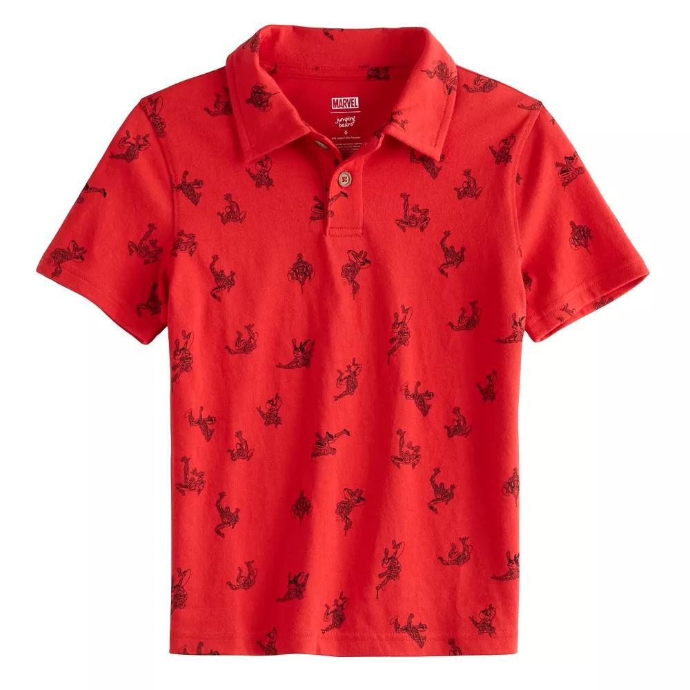 Boys 4-12 Jumping Beans® Marvel Spider-Man Polo Shirt, Boy's, Size: 7, Red Spiderman Print Product Image