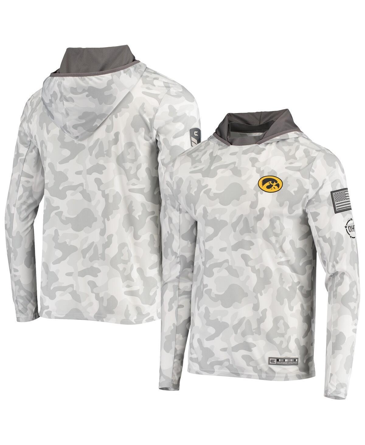 Men's Colosseum Arctic Camo Iowa Hawkeyes OHT Military Appreciation Long Sleeve Hoodie Top, Size: Large, Team Product Image