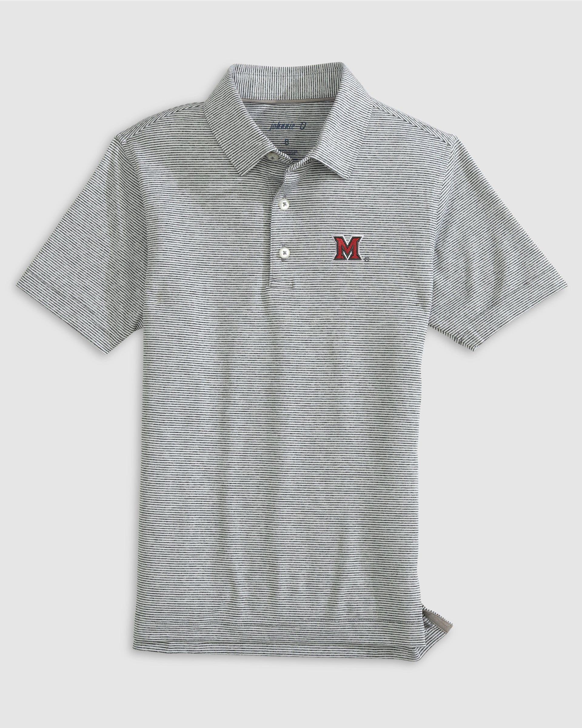 Miami of Ohio Lyndonn Jr. Striped Jersey Performance Polo Boys Product Image