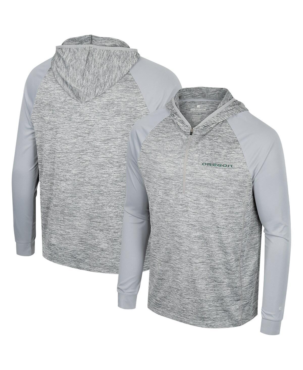 Men's Colosseum Gray Texas A&M Aggies Cybernetic Raglan Quarter-Zip Hooded Top, Size: 2XL, Grey Product Image