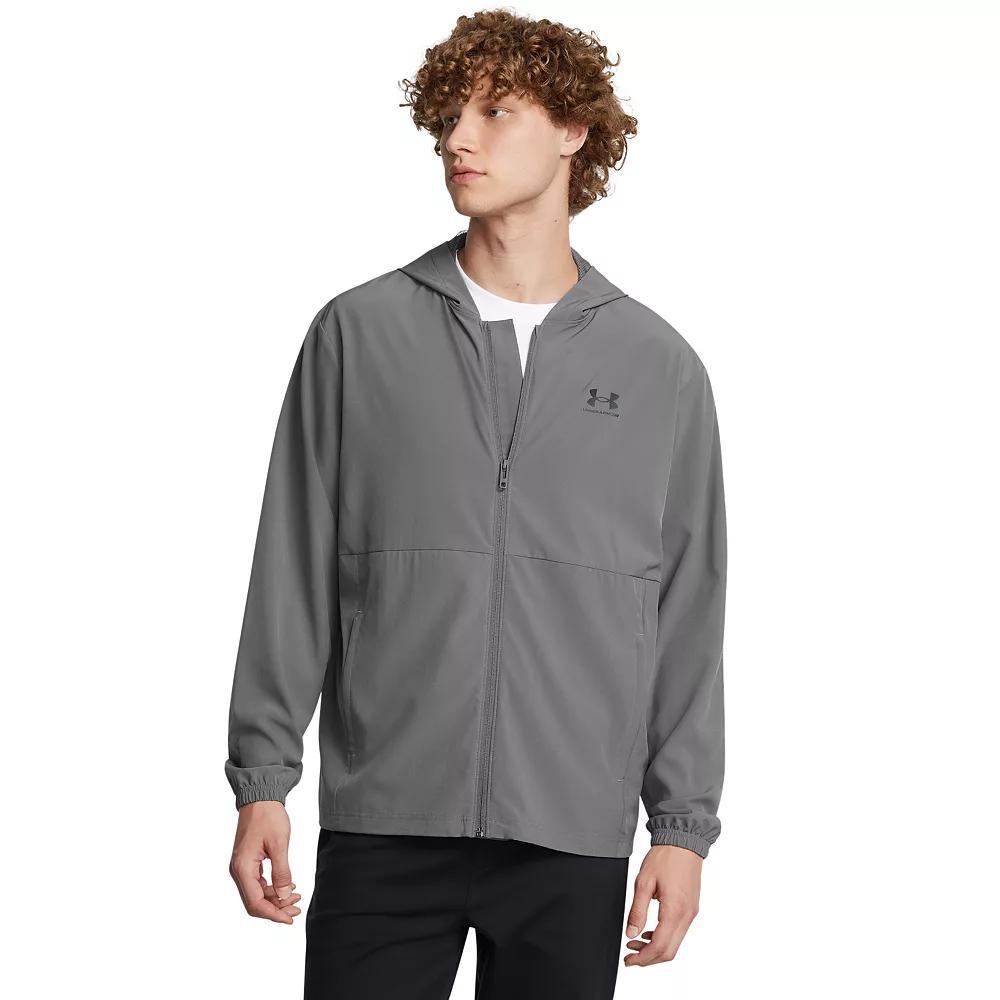 Men's Under Armour Vibe Woven Hooded Windbreaker Jacket, Size: XXL, Marine Od Green Product Image
